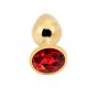 Rosebud Anal Plug small gold - red