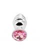 Thread Anal Plug small silver - pink