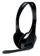 POWERTECH Headphones με μικρόφωνο PT-734 105dB, 40mm, 3.5mm, 1.8m, μαύρο