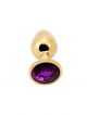 Rosebud Anal Plug small gold - dark violett