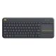 Logitech K400 Plus Ασύρματο Πληκτρολόγιο με Touchpad Αγγλικό US Black (920-007145) (LOGK400)