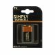 Αλκαλική Μπαταρία Duracell Simply 9V (6LP3146) (DUR81427227)