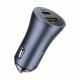 Baseus Car Charger Golden Contactor Pro Dual Quick Charger U+C Power Delivery 3.0 Quick Charge 4, SCP FCP AFC 40W Dark Gray (CCJD-0G) (BASCCJD-0G)