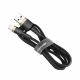 Baseus Cafule Braided USB to Lightning Cable Χρυσό 1m (CALKLF-BV1) (BASCALKLFBV1)