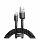 Baseus Cafule Braided USB 2.0 Cable USB-C male - USB-A male Μαύρο 0.5m (CATKLF-AG1) (BASCATKLFAG1)