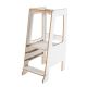 MeowBaby Plywood Kitchen Helper for Children Scandi Step Stool, White  (KH01008IE) (MEBKH01008IE)