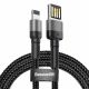 Baseus  Cafule Double-sided USB Lightning Cable 1.5A 2m Gray+Black (CALKLF-HG1) (BASCALKLF-HG1)