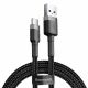 Baseus Cafule Cable Durable Nylon Braided Wire USB / USB-C QC3.0 2A 3M black-gray