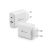 MediaRange 43W fast charger with USB-A and USB-C output, white (MRMA113)