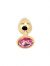 Rosebud Anal Plug small gold - pink