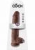 Dildo King Cock  with Balls  27.94 cm (Brown) 